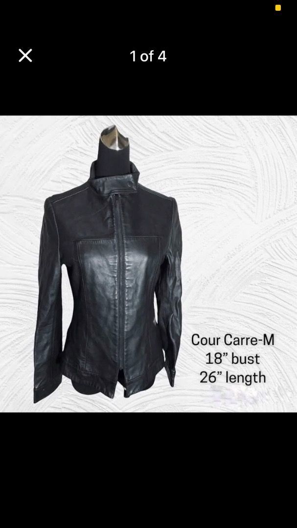 Cour Carre Black soft Leather jacket (Category: Coats, Jackets and Outerwear) located in Marikina City. Submitted by minimalistmanila (Listing ID 1463036436, Image 3). Description: Imported black leather jacket. Soft leather, fits small to semi medium. Get this classic style now! .