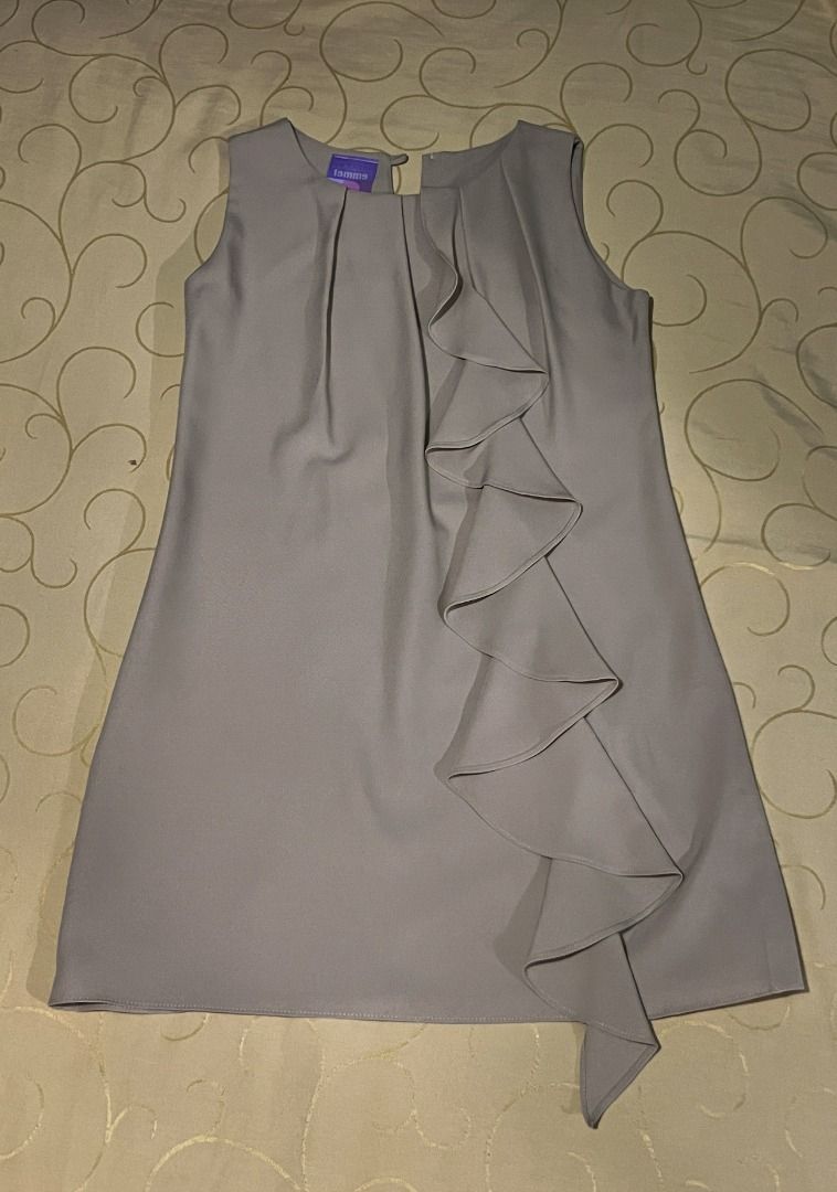 Cream Cream Dress (M) (Category: Dresses) located in Manila. Submitted by hyper.hertz. (Listing ID 1462899491, Image 1). Description: - Chic grey sleeveless dress - Elegant ruffle detail down the front - Flattering pleats on the left side of the bodice .