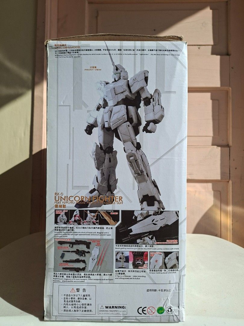 Daban Model Unicorn Fighter RX-0 Full Psycho-Frame Prototype Mobile Suit (Category: Gundam & Model Kits) located in Baguio. Submitted by restyrille77846 (Listing ID 1462949551, Image 2). Description: - Daban Model 1/60 scale Unicorn Fighter RX-0 - Features Full Psycho-Frame - Prototype Mobile Suit - Box shows some wear - Ideal for Gundam collectors and enthusiasts.