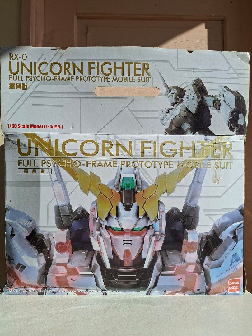 Daban Model Unicorn Fighter RX-0 Full Psycho-Frame Prototype Mobile Suit (Category: Gundam & Model Kits) located in Baguio. Submitted by restyrille77846 (Listing ID 1462949551, Image 1). Description: - Daban Model 1/60 scale Unicorn Fighter RX-0 - Features Full Psycho-Frame - Prototype Mobile Suit - Box shows some wear - Ideal for Gundam collectors and enthusiasts.