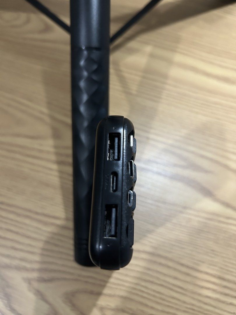 Deejays 10,000mAh Power Bank (Category: Batteries & Power Banks) located in Manila. Submitted by zealpenguin-a0aa (Listing ID 1463118928, Image 3). Description: Selling my Deejays 10,000mAh power bank. Still in good condition and working properly. It has built-in cables for iPhone/Lightning, Type-C, Micro USB, and USB, plus wireless charging. Dm if interested..
