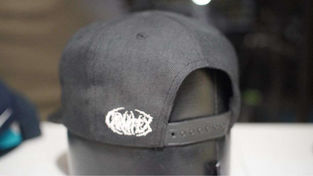 DEFEND DEATH METAL CARNIFEX SNAPBACK (Category: Caps & Hats) located in Butuan. Submitted by 085skatethriftshop (Listing ID 1463038402, Image 2). Description: DEFEND DEATH METAL CARNIFEX SNAPBACK ISSUE: MISSING TOP BUTTON / NEED WASH.