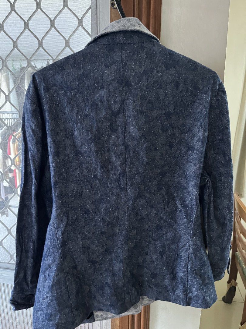 Denim terno (Category: Sets or Coordinates) located in Bacoor. Submitted by ayit. (Listing ID 1462983492, Image 3). Description: Once used halos new good cond personal japan gling - Denim terno set - Brand: Japan brand - Size: M (EU 38/UK 10/US 6) - Material: Textured denim - Jacket features contrasting panels and classic blazer style - Pants have a flattering cut.