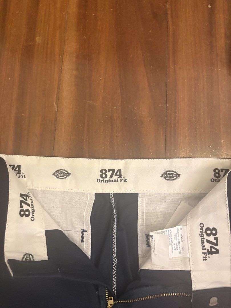 Dickies 874 Original Fit Work Pants Navy Blue (Category: Trousers) located in Paranaque City. Submitted by max_bully014 (Listing ID 1462970877, Image 2). Description: - Classic Dickies 874 work pants - Original fit, straight leg style - Durable navy blue twill fabric - Secure button and zip closure - Ideal for everyday wear and work.