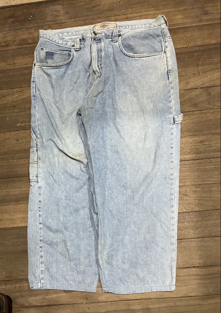 Dickies Carpenter Jeans Light Wash Size 40 (Category: Jeans) located in Manila. Submitted by mcqueendumps (Listing ID 1463011727, Image 1). Description: - Brand: Dickies - Style: Carpenter Jeans - Color: Light Wash - Size: 40 - Material: 100% US Cotton - Features: Classic workwear design, multiple pockets - Ideal for: Everyday wear, work.