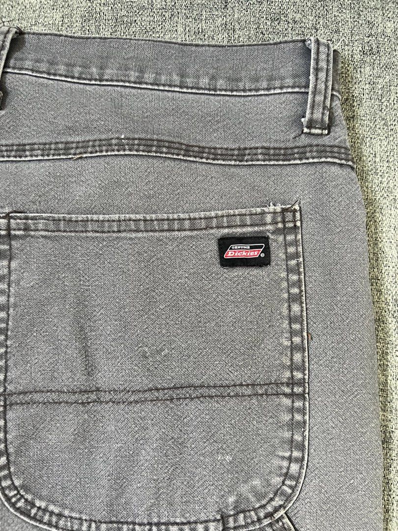 Dickies carpenter pants - Light Gray (Category: Jeans) located in Muntinlupa City. Submitted by thriftdripbyjm (Listing ID 1462907729, Image 3). Description: Color rate: 9/10 Dimes: 18x40 (36 on tag) Hemline: 8 Issue: none Price: 2000.
