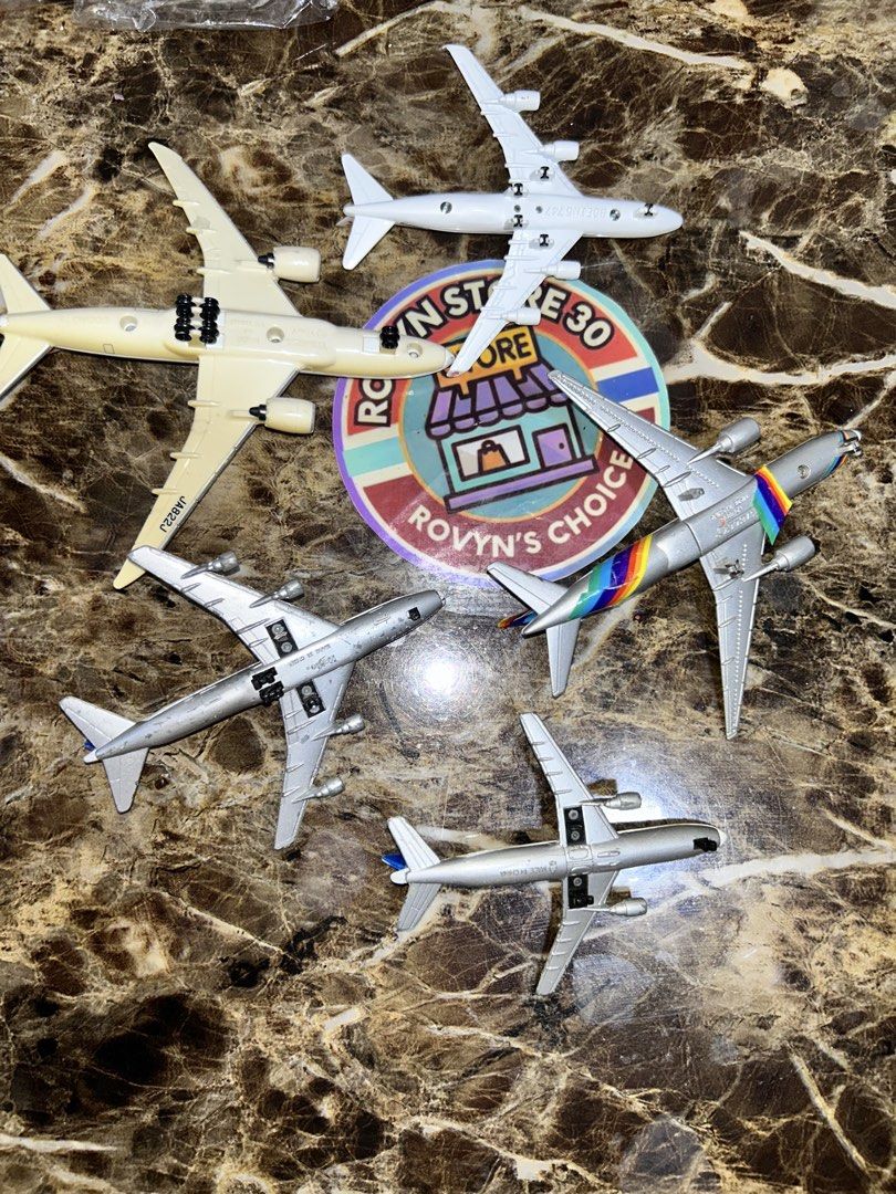 diecast aiplane model toys 5 pcs. (Category: Vehicle & Diecast Models) located in Caloocan City. Submitted by rovynstore30 (Listing ID 1463014876, Image 2). Description: diecast airplane model toys 750 take all 5 pcs. airplane 1 tomica 1 welly 1 maisto 1 mctoy 1 boeing 747 japan surplus items can send actual video for sure buyer as is, what you see is what you get mod: lalamove or 🍊 checkout payment via gcash *crossposted #rovyntore #diecastplan