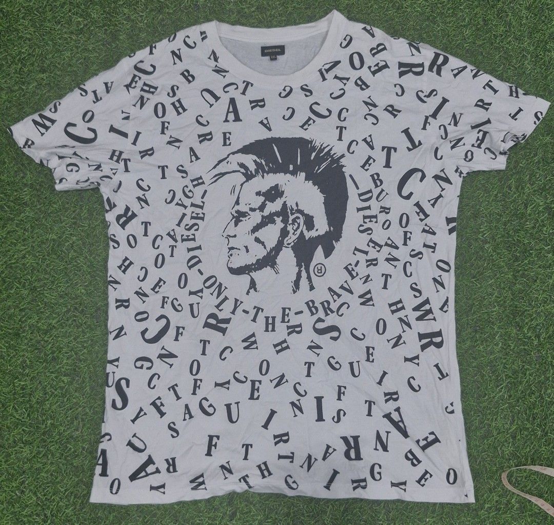 Diesel only brave shirt (Category: Tshirts & Polo Shirts ) located in Pili. Submitted by the_g_thrift (Listing ID 1463009894, Image 1). Description: size: xxl on tag dimes:23.5 x 30 excellent condition minimal.hairline pag na stretch need wash narin.
