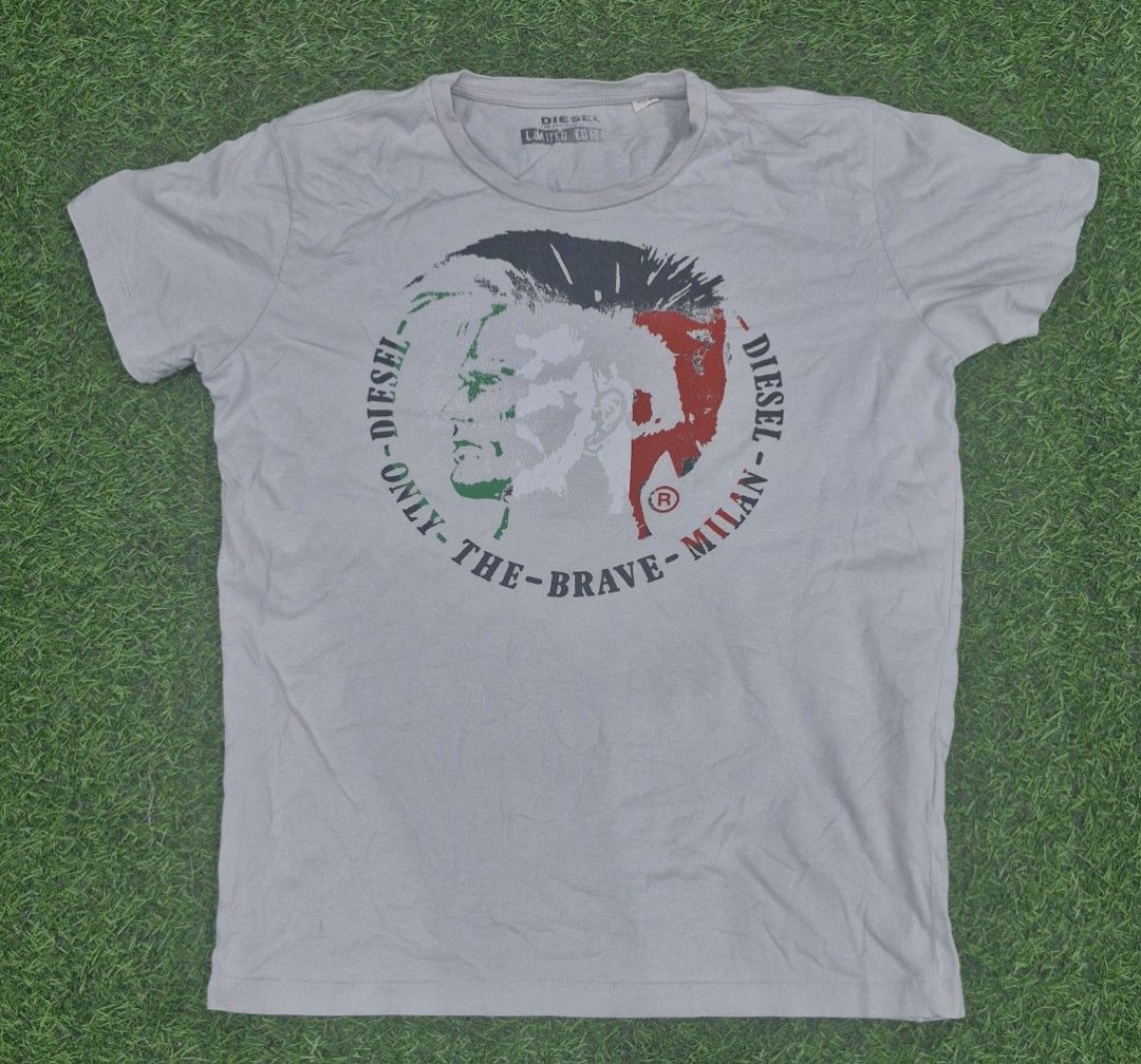 Diesel shirt (Category: Tshirts & Polo Shirts ) located in Pili. Submitted by the_g_thrift (Listing ID 1463007751, Image 1). Description: size xl on tag dimes: 22 x 28 very good to excellent condition dirty white or light gray color way.