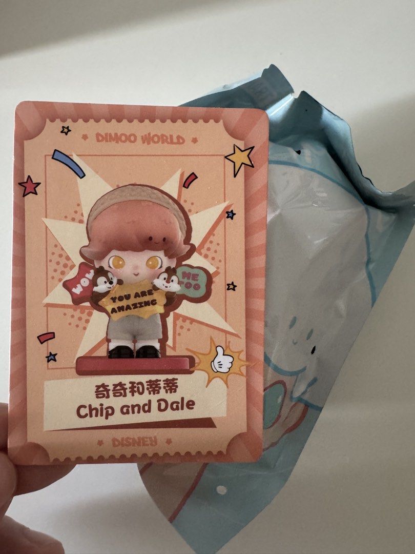 Dimoo - Disney Chip and Dale Blind Box (Category: Designer & Blind Box Toys) located in Quezon City. Submitted by beyeyuhyuh (Listing ID 1463034701, Image 2). Description: Disney Dimoo is still in foil. .