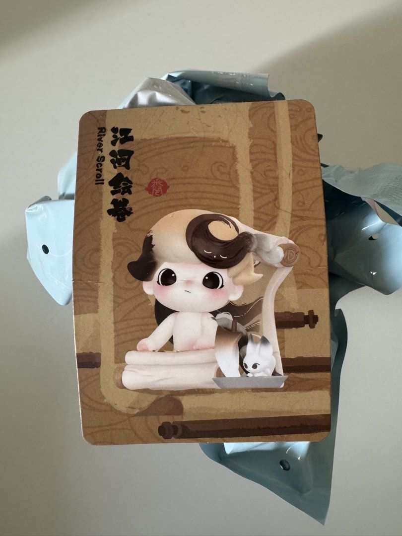 Dimoo River Scroll - Still in Foil (Category: Designer & Blind Box Toys) located in Quezon City. Submitted by beyeyuhyuh (Listing ID 1463034296, Image 1). Description: - Authentic River Scroll blind box toy - Box is open, but it is still in the foil .