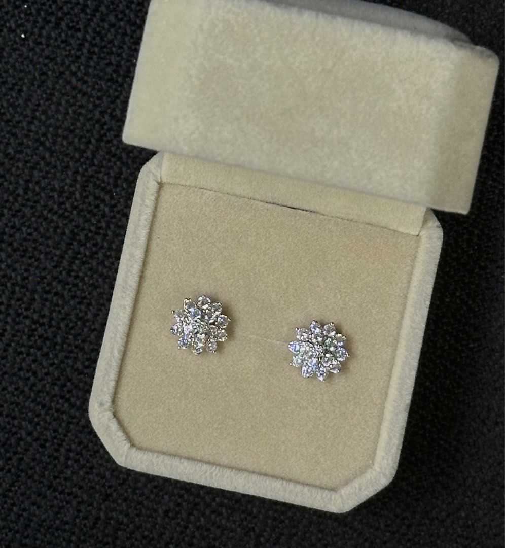 Double Rositas Design Cubic Zirconia Earrings (Category: Jewelry) located in Manila. Submitted by sittiesell (Listing ID 1463079849, Image 2). Description: •Microne Gold •Cubic Zirconia Diamonds •Hypoallergenic •Non-Tarnish •Waterproof.