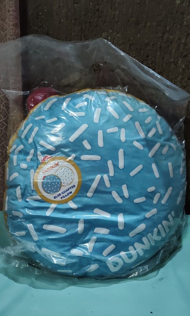 Dunkin Pillow (Category: Cushions & Throws) located in Pasig City. Submitted by aleavejaco (Listing ID 1463038219, Image 2). Description: Dunkin blue chapter pillow Limited ed Pasig City.