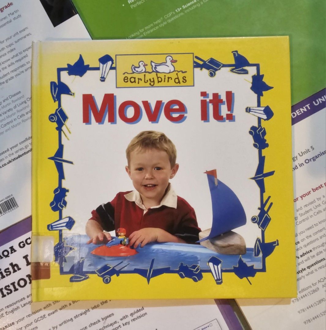 Early Birds Move It! Children's Book (Category: Children's Books) located in Manila. Submitted by kaijai_pages (Listing ID 1462894388, Image 1). Description: Fun children's book about movement. Part of the Early Birds series. Bright illustrations and engaging content for young readers. Great for early learning and development..