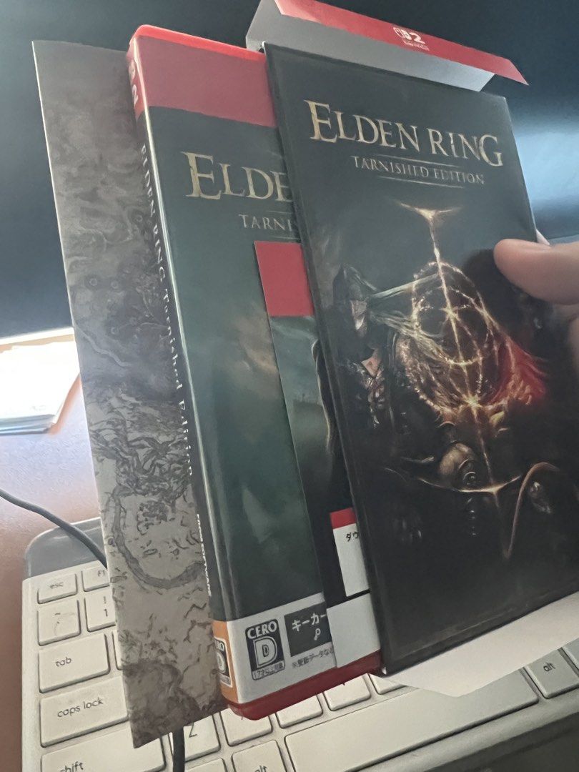 Elden Ring Tarnished Edition Nintendo Switch 2 (JP Version) (Category: Nintendo) located in Cainta. Submitted by oninizer21 (Listing ID 1462952325, Image 1). Description: - Elden Ring Tarnished Edition for Nintendo Switch - Japanese Version - Includes: Game Card, Art Book, Unused Code for Promo Item - Bonus Item Expiry Date: December 31, 2027 - Game Storage Requirement: 50GB - Please check photos for item condition.
