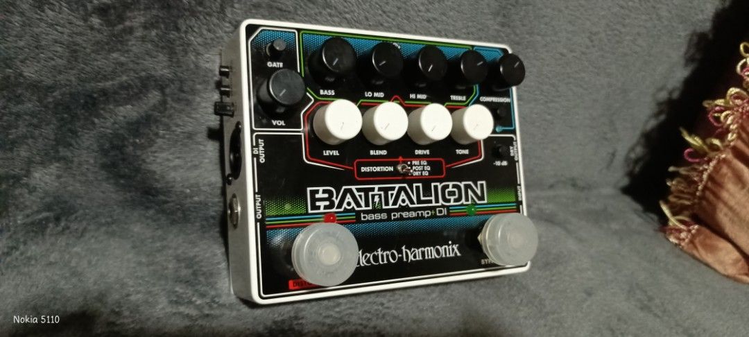 Electro-Harmonix Battalion Bass Preamp DI Pedal (Category: Musical Instruments) located in Caloocan City. Submitted by jhunixemberda-78114 (Listing ID 1463115752, Image 1). Description: - Electro-Harmonix Battalion Bass Preamp DI pedal - Versatile tone shaping with EQ, compression, and distortion - Built-in DI output for direct connection - Fully functional and in great working condition.