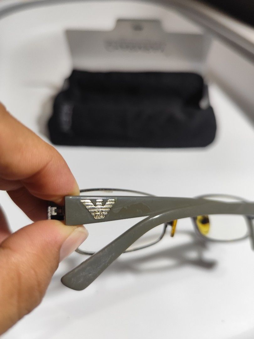 Emporio Armani Frame (Category: Sunglasses & Eyewear) located in Cebu City. Submitted by icoolectnsellect (Listing ID 1463072035, Image 3). Description: Issue: Minor scratch, paint chip and RX lens. Bought at Garage Sale. Authenticity not Guaranteed, di ko alam if legit or Fake. Buy @ your own Risk. All EyeGlasses or Sun Glasses ay may Grado or Prescription Glasses. Please be careful para di masira mata nyo, you can change the lens and frame na l