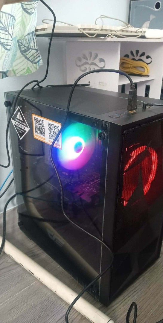 Entry Gaming PC (Category: Desktops) located in Antipolo. Submitted by mazaleth (Listing ID 1462966901, Image 1). Description: RFS: No more time to play, first build ko pa naman, haha 🎯 SPECS: - MSI A320M PRO (mobo) - AMD Ryzen 5 2600 (CPU) - AMD Radeon RX570 4GB [Sapphire Nitro+] (GPU) - HyperX 2x8GB DDR4 2666MHz (RAM) - Cougar VTX500 (PSU) - Kingston 256GB SATA (SSD) - Dark Flash M305 (CASE, bagong bili lang) 🔥 PERFORMANCE: - Valo: 1080p 60+F