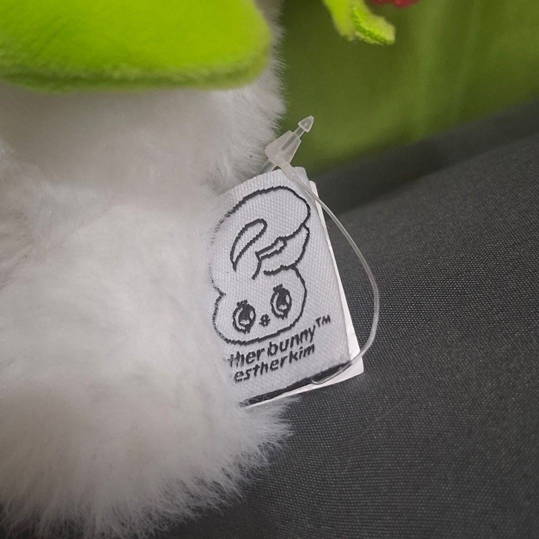 Esther bunny plush (Category: Plushies & Soft Toys) located in Adams. Submitted by frog_and_clover (Listing ID 1462924512, Image 3). Description: esther bunny plush toy. medium size.