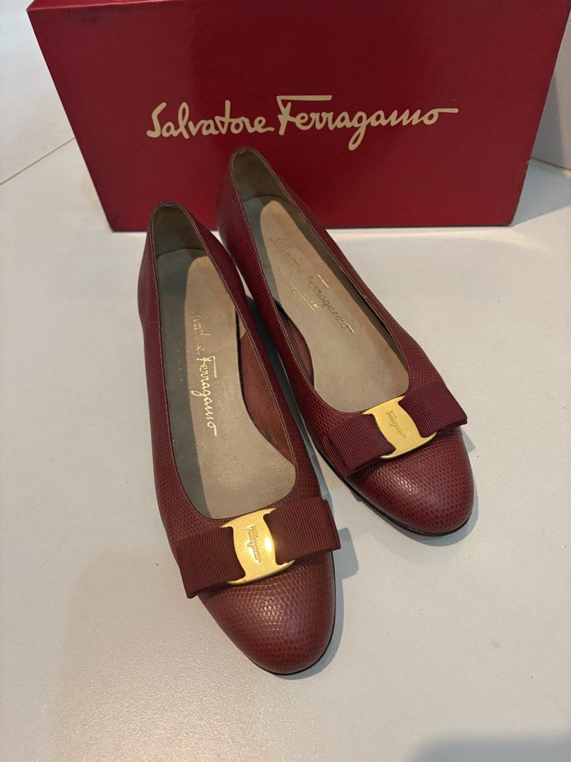 Ferragamo dark red heels (Category: Loafers) located in Manila. Submitted by coolandchic (Listing ID 1463044382, Image 2). Description: .