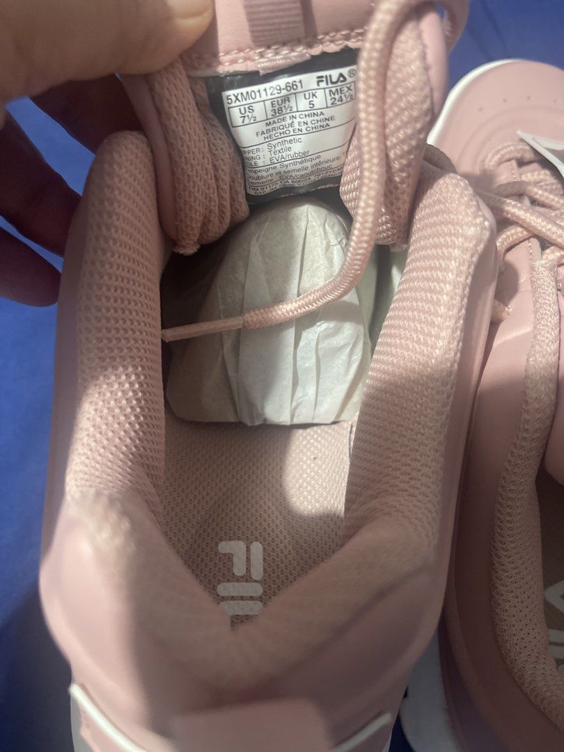 Fila Disruptor 2 Pink Chunky Sneakers (Category: Sneakers) located in Manila. Submitted by abeline07 (Listing ID 1463100129, Image 3). Description: - Brand: Fila - Model: Disruptor 2 - Color: Pink - Size: US 7.5 / EUR 38.5 - Condition: Brand new with tags - Features: Super cute and comfortable - Ideal for: Everyday wear - Reason for selling: Wrong size.