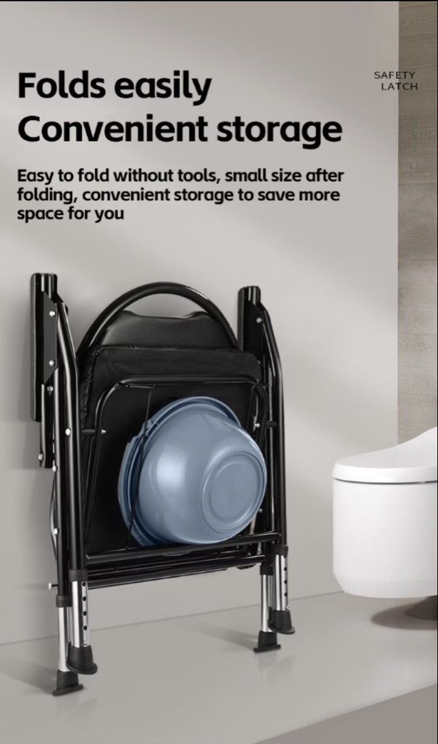Folding Commode Chair with Pot (Category: Medical Supplies & Tools) located in Marikina City. Submitted by lorradel (Listing ID 1462902529, Image 3). Description: - never used nakatabi pang at ambulatory naman ang patient bought 2499 + 200sf - Folds easily for storage - Removable pot included - Adjustable height legs - Padded seat and armrests for comfort - Perfect for elderly or mobility-challenged individuals - Hygienic and no urine leakage - n