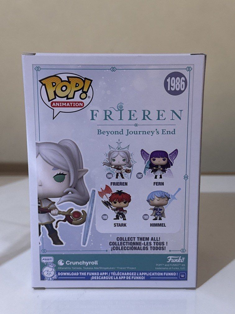 Funko Pop - Frieren 1986 (Category: Designer & Blind Box Toys) located in Manila. Submitted by mek_any (Listing ID 1462991970, Image 2). Description: 🎇 SLIGHTLY NEGOTIABLE TO SURE BUYERS🎇 Item: Funko Pop Frieren 1986 Price: 1,200 Condition: NOOB , 9/10 box, stored well Payment: • GCash • GoTyme • BPI Shipping Details • Buyer shoulders sf •Lalamove, Jnt, GrabExpress .