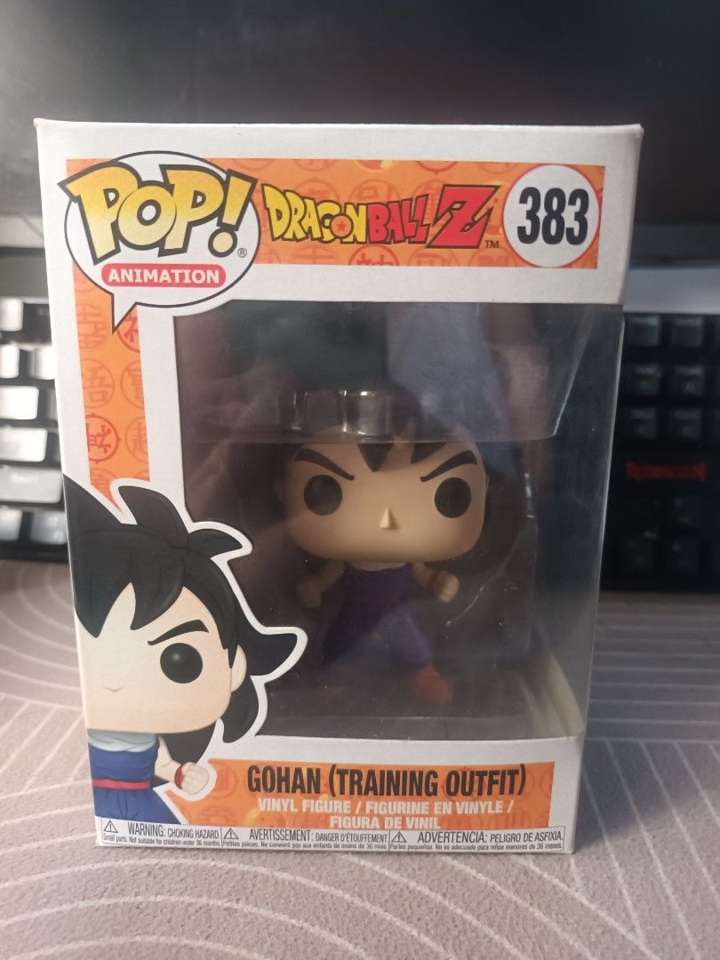 Funko Pop Animation Dragon Ball Z Gohan 383 (Category: Figurines & Statues) located in Manila. Submitted by japalopy406 (Listing ID 1463047601, Image 1). Description: - Funko Pop! Animation Figure - Dragon Ball Z Series - Character: Gohan (Training Outfit) - Item Number: 383 - Condition: Brand New in Original Box - Ideal for Dragon Ball Z fans and collectors.