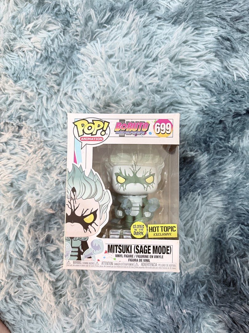 Funko Pop Boruto Animation Mitsuki Sage Mode 699 Hot Topic Exclusive (Category: Designer & Blind Box Toys) located in Quezon City. Submitted by happyquailegg (Listing ID 1463049042, Image 1). Description: - Funko Pop Animation: Boruto: Naruto Next Generations - Character: Mitsuki in Sage Mode - Funko Pop Number: 699 - Exclusive: Hot Topic - Special Feature: Glows in the Dark - Ideal for: Boruto and Naruto fans' collections .