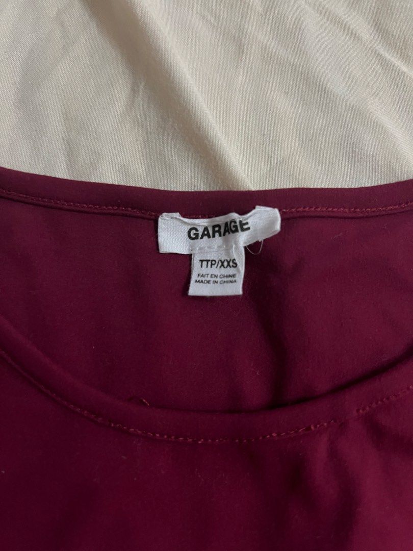 Garage Sleek Top Tee (Category: Shirts) located in Aguinaldo. Submitted by roversellz_ (Listing ID 1463026580, Image 2). Description: the last slide shows the flaw! :).