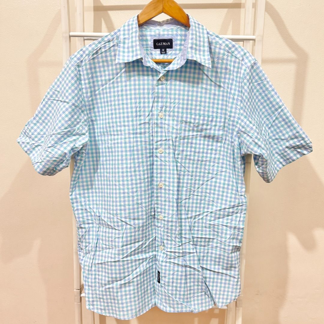 Gazman Checked Button Down Polo (Category: Formal Shirts) located in Manila. Submitted by destashedmnl (Listing ID 1463061477, Image 1). Description: 💫 FREE SHIPPING WITHIN METRO MANILA 💫 (₱500 & up worth of purchase via J&T) ✨ Size: M-L ✨ Measurement: W- 23.5" L- 29.5" 🩶 Message me for more info/photos. 😊 🩶 MOP: BDO/BPI/GCASH/GOTYME 🩶 MOD: -Lalamove (Same Day Delivery: Metro Manila and nearby provinces) -J&T ; starts at ₱50 sf (Metro Manil
