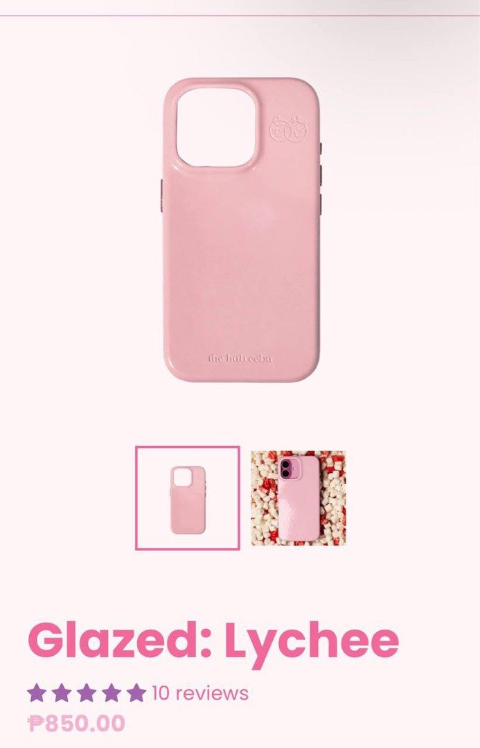 Glazed Case: iPhone 14 (Category: Cases & Sleeves) located in Pasig City. Submitted by luckyseller777 (Listing ID 1462941146, Image 2). Description: Brand New with box Original price Php 850, selling for Php 800 each or buy both for only Php 1,500. Meet up or delivery at the cost of the buyer. .