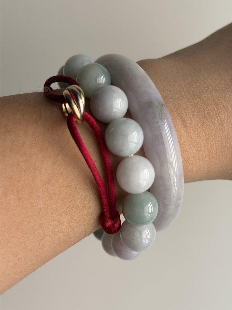 Grade A Jadeite Bangle and Beads Set (Category: Bracelets) located in Makati City. Submitted by memamaye (Listing ID 1462887161, Image 1). Description: Bangle size: 57mm (12x18mm thickness) Beads size: 13mm Grade A Jadeite bangle and beads set for sale, with legit certificate that you can scan and view online! For only PHP10,000! Item location Salcedo Village, Makati City.