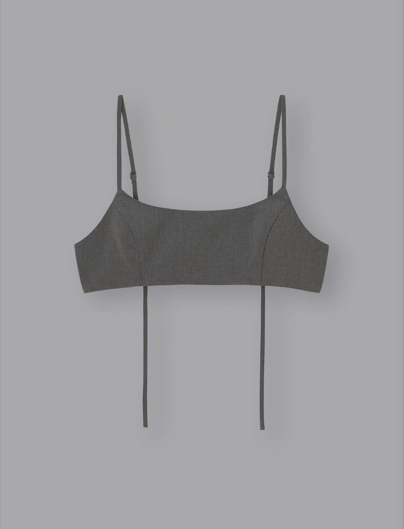 GU 2-piece Bustier and Shirt Set (Category: Shirts) located in Paranaque City. Submitted by mygisellemarie (Listing ID 1462926490, Image 2). Description: •Bought in Osaka (used once only) •Size L, Color Gray .