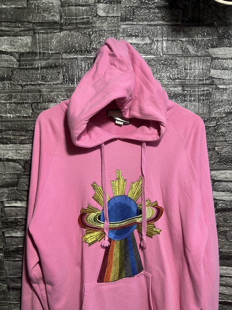 Gucci Embroidered Saturn Hoodie Jacket (Category: Luxury Apparel) located in Manila. Submitted by flex_curation (Listing ID 1462893733, Image 2). Description: 24x28 IN VERY GOOD CONDITION BACOOR CAVITE LOC.