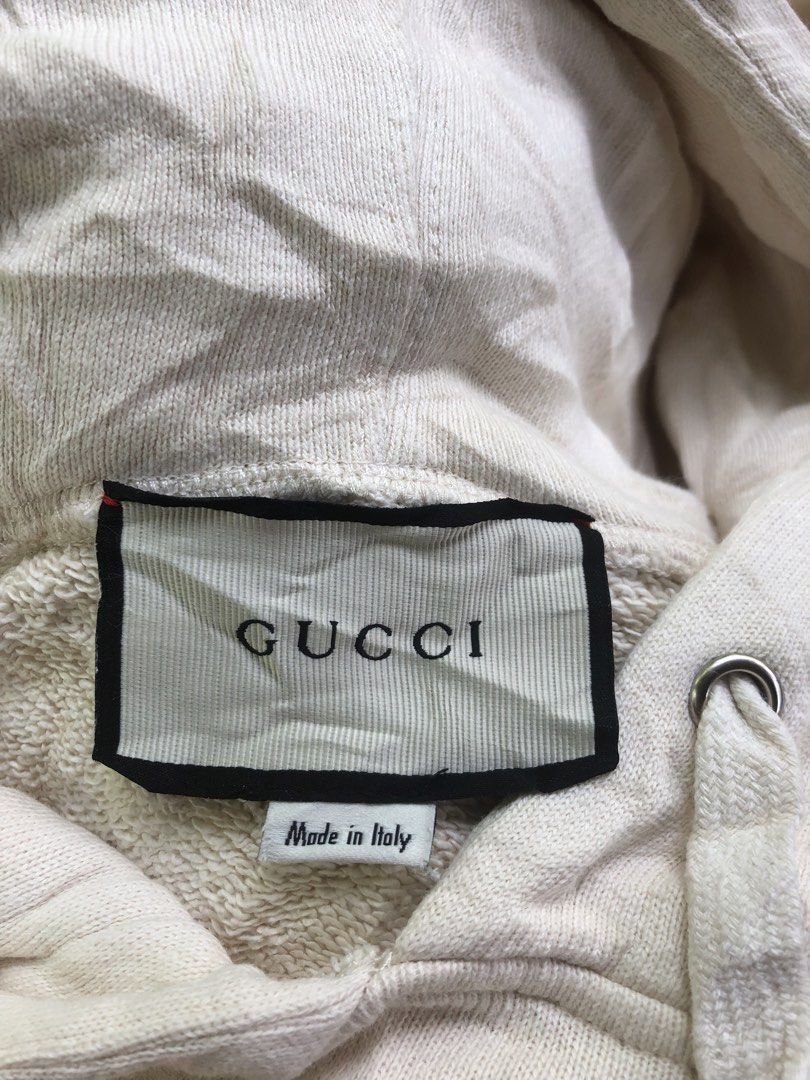 Gucci Sequin Logo Hoodie (Category: Coats, Jackets and Outerwear) located in Montevista. Submitted by rdthriftshub (Listing ID 1462921545, Image 3). Description: - Cream colored Gucci hoodie - Features iconic Gucci logo with colorful sequins on front and back - Made in Italy - Perfect statement piece.