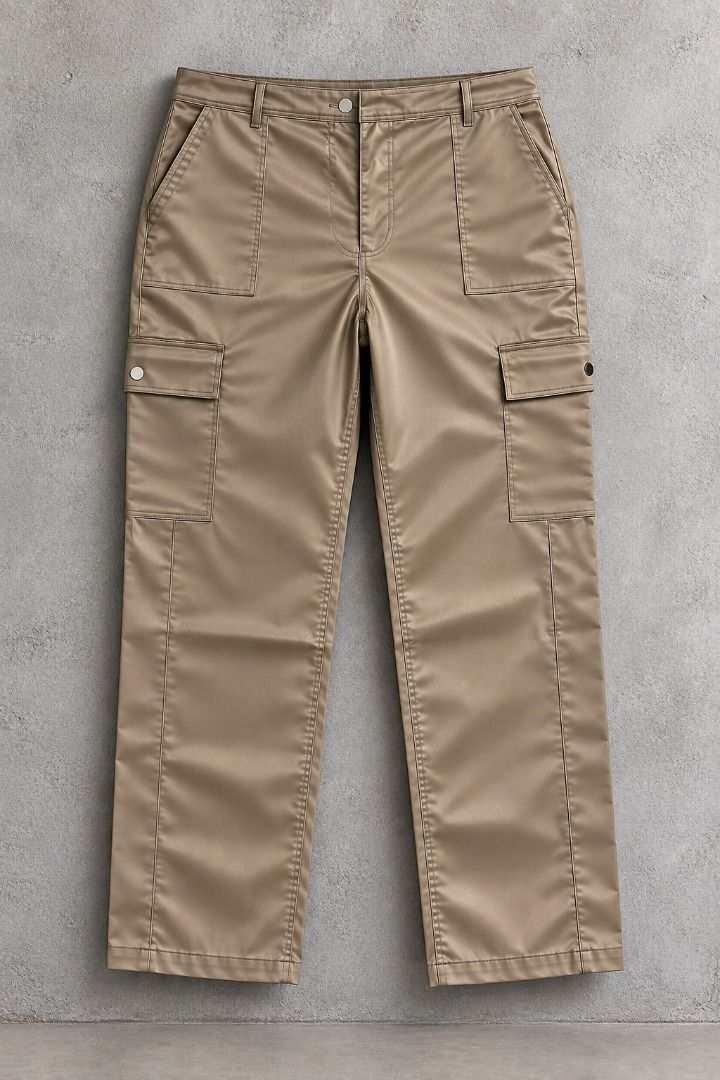 Guess Cargo Pants Khaki XL (Category: Jeans) located in Caloocan City. Submitted by zealgem.7c9bb5 (Listing ID 1463071501, Image 1). Description: GUESS Cargo Pants . Not your ordinary khaki, this pair has a coated, subtle glossy finish that gives it a clean, elevated look. Super sleek and easy to style! . Details: • Brand: Guess • Waist: 34–36 inches • Length: 39 inches • Material / Finish: Coated / subtle sheen, premium fabric finish • Features: