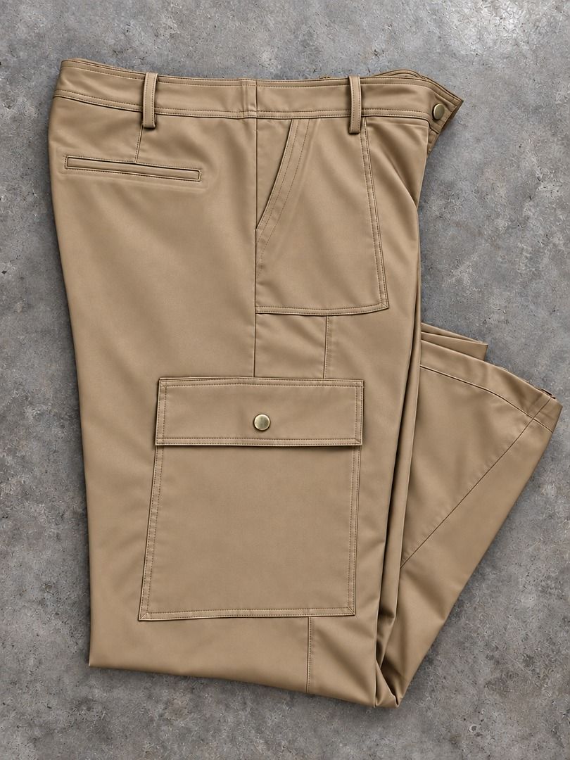 Guess Cargo Pants Khaki XL (Category: Jeans) located in Caloocan City. Submitted by zealgem.7c9bb5 (Listing ID 1463071501, Image 2). Description: GUESS Cargo Pants . Not your ordinary khaki, this pair has a coated, subtle glossy finish that gives it a clean, elevated look. Super sleek and easy to style! . Details: • Brand: Guess • Waist: 34–36 inches • Length: 39 inches • Material / Finish: Coated / subtle sheen, premium fabric finish • Features: