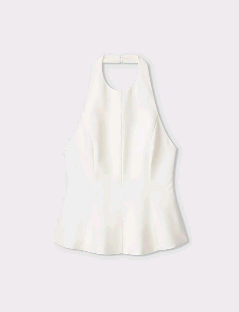 Halter Top Peplum Light Yellow (Category: Others Tops) located in Cavite. Submitted by audreyncv (Listing ID 1462995758, Image 2). Description: Size: XS Bust: 82cm Length: 53cm Never worn Rfs: a bit loose around my bust area MOP: Gcash MOD: J&T Lalamove Grab Location: Imus, Cavite.