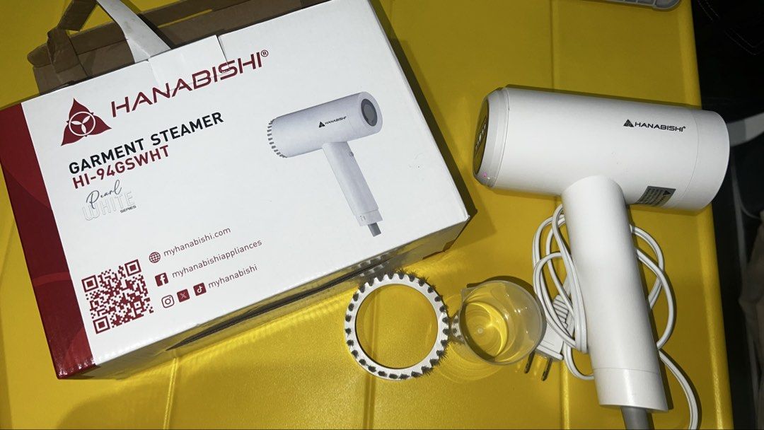 Hanabishi garment steamer (Category: Irons & Steamers) located in Cavite. Submitted by chocolat.meilleure (Listing ID 1463060136, Image 1). Description: Used only once.