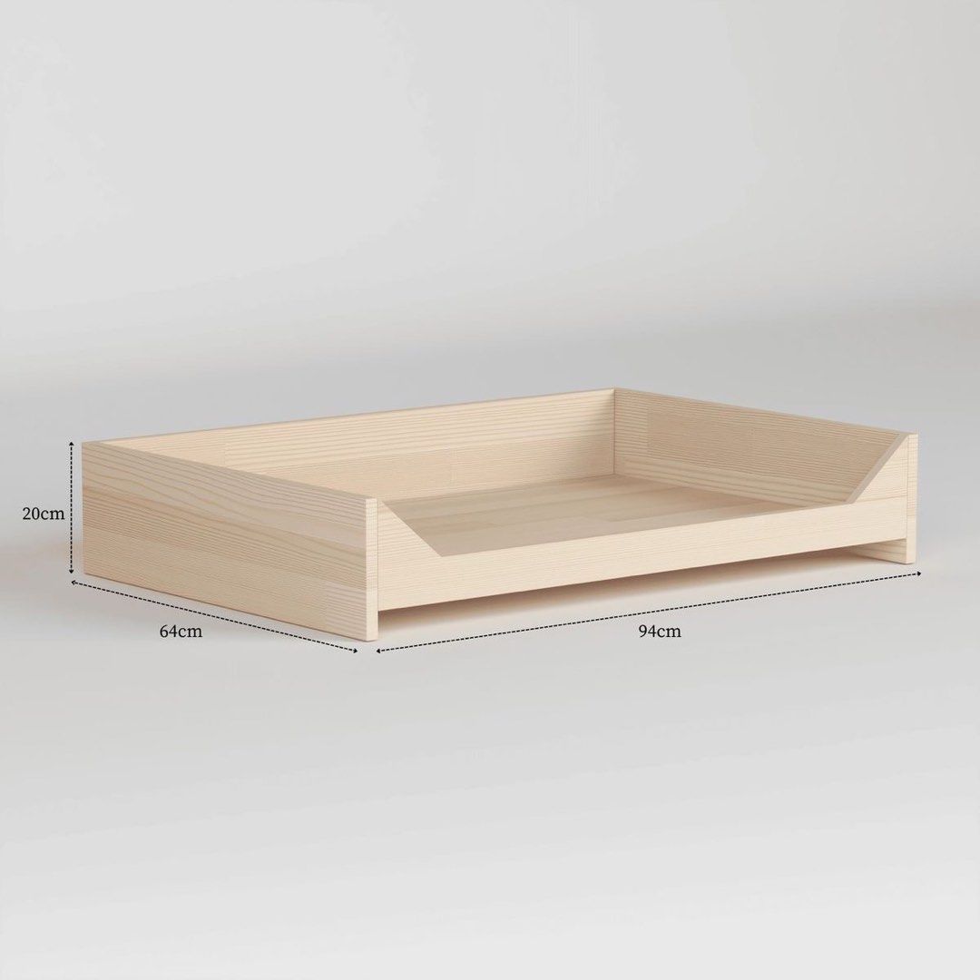 Handmade Wooden Pet Sofa Bed + Comfy Cusion (Category: Homes & Other Pet Accessories) located in Davao. Submitted by casadekuting (Listing ID 1463013989, Image 1). Description: Premium Wooden Pet Sofa Bed — 94×64cm | Handmade | Customizable ✅ FREE DELIVERY within Davao area.