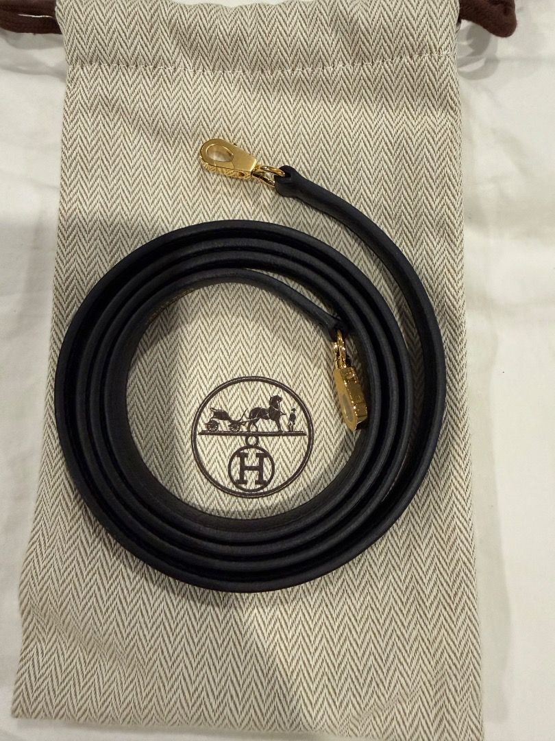 Hermes Black Leather Strap with Gold Hardware (Category: Luxury Bags & Wallets) located in Quezon City. Submitted by ilabluxe (Listing ID 1462937421, Image 3). Description: - Authentic Hermes Paris strap 110 cm - Made to order at Paris France Hermes Store - plastic still intact never use or never tried - Not sure about the leather but i ordered it for my kelly chepre but has a different leather - Made in France - Black leather with gold hardware 