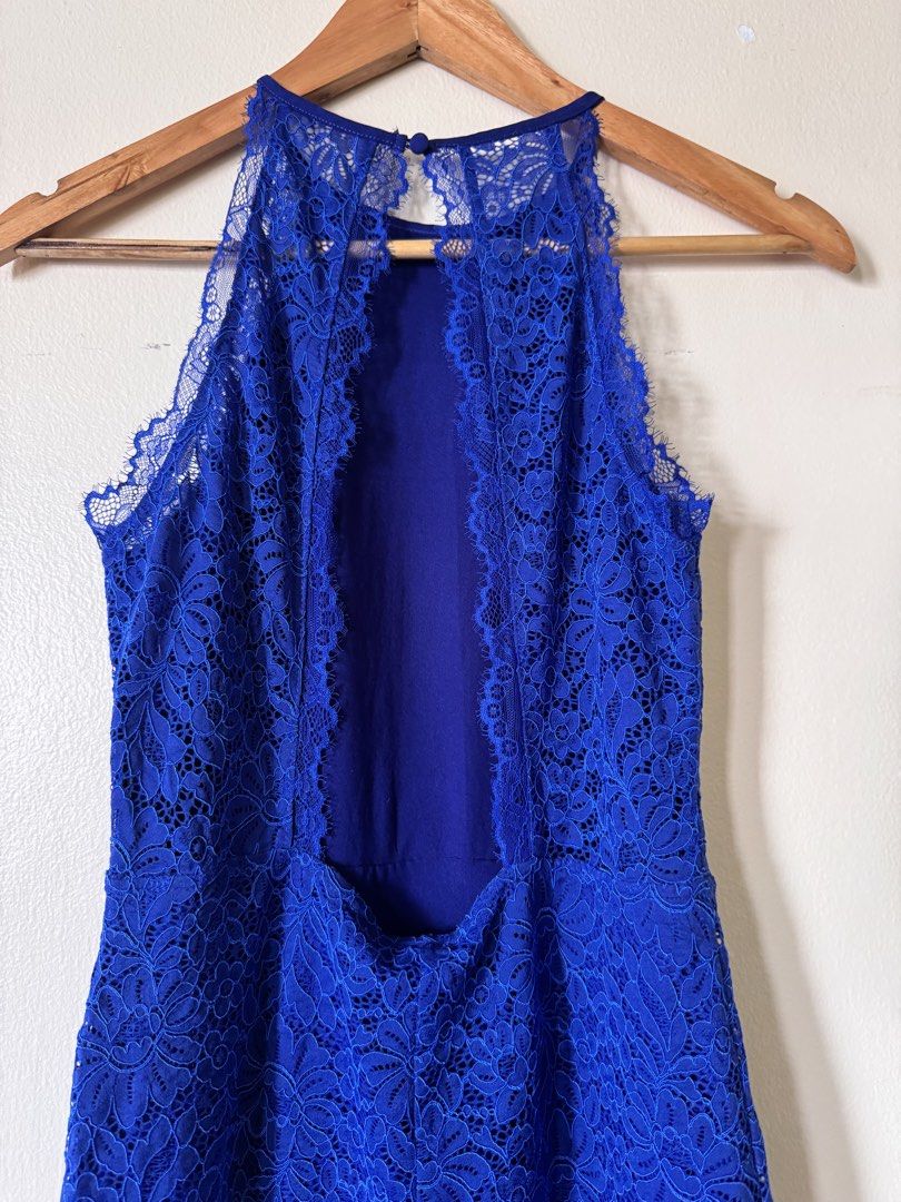 H&M Halter Blue Lace Dress Backless (Category: Dresses) located in Paranaque City. Submitted by simplylizzy (Listing ID 1462979627, Image 3). Description: Location: BF Homes, Paranaque 🛵 J&T or Lalamove 💸 GCash or Bank Transfer.