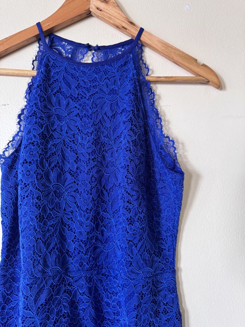 H&M Halter Blue Lace Dress Backless (Category: Dresses) located in Paranaque City. Submitted by simplylizzy (Listing ID 1462979627, Image 2). Description: Location: BF Homes, Paranaque 🛵 J&T or Lalamove 💸 GCash or Bank Transfer.
