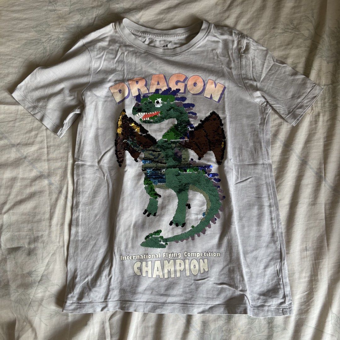 H&M Kids Dragon Printed Shirt (Category: Babies & Kids Fashion) located in Binan City. Submitted by mypreloved_haul (Listing ID 1463097714, Image 1). Description: .