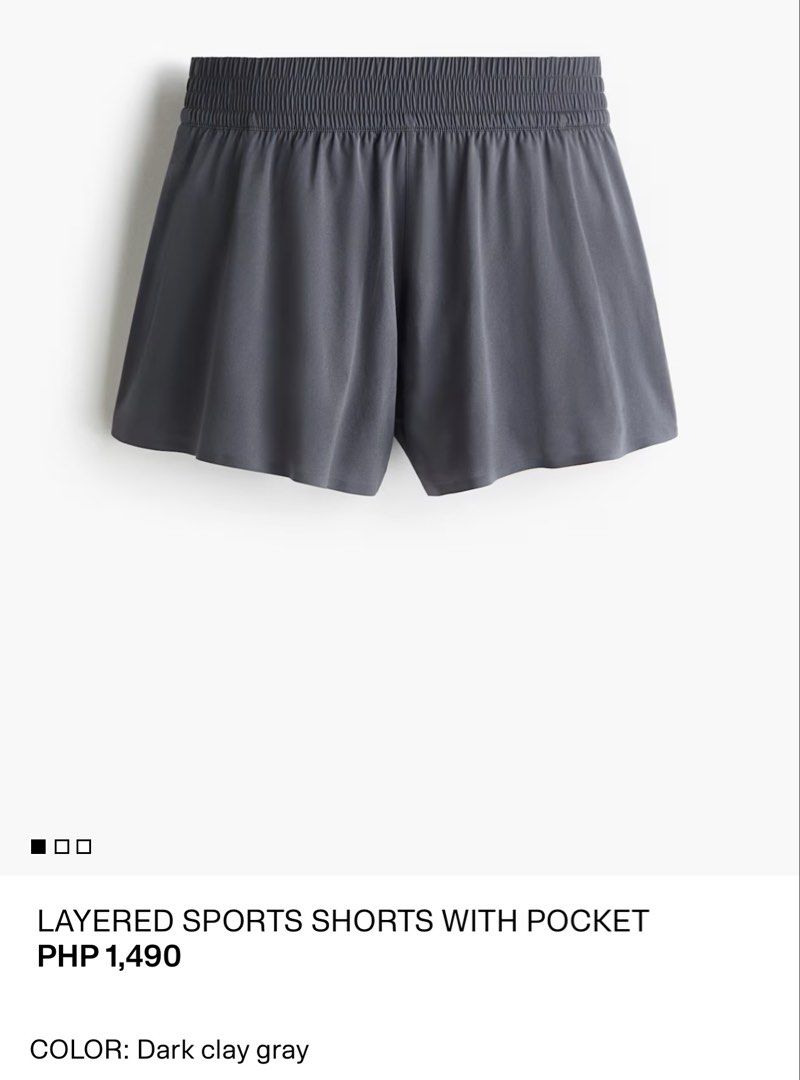 H&M Layered Shorts with Pocket (Category: Shorts) located in Marikina City. Submitted by nicasandoval (Listing ID 1462901957, Image 3). Description: bnew with tag swipe photos to see deatils.