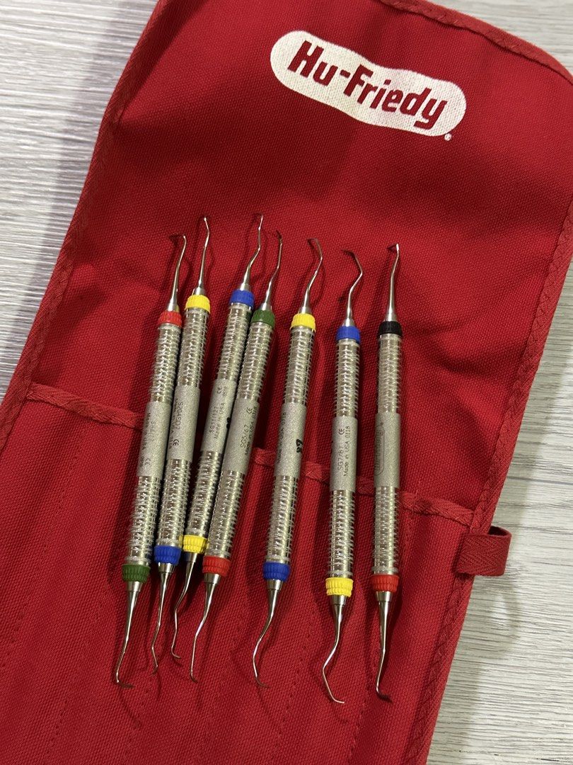 Hu-Friedy Dental Curette Set (Category: Oral Care) located in Bulacan. Submitted by youlovewatches (Listing ID 1463088903, Image 1). Description: ALL Original 7 Hu-Friedy Dental set 9,500 Php ‼️ All in & On Hand Gracey curette ・Hu-Friedy SH5/337 (Sickle Scaler) ・Hu-Friedy S2047SD7 ・Hu-Friedy SG7/87 ・Hu-Friedy SH6/77 ・Hu-Friedy SG11/127 ・Hu-Friedy SG13/147 ・Hu-Friedy SG5/67 With Free Red Hu-Friedy Original Pouch Good as New, Sa Typodont Model lang