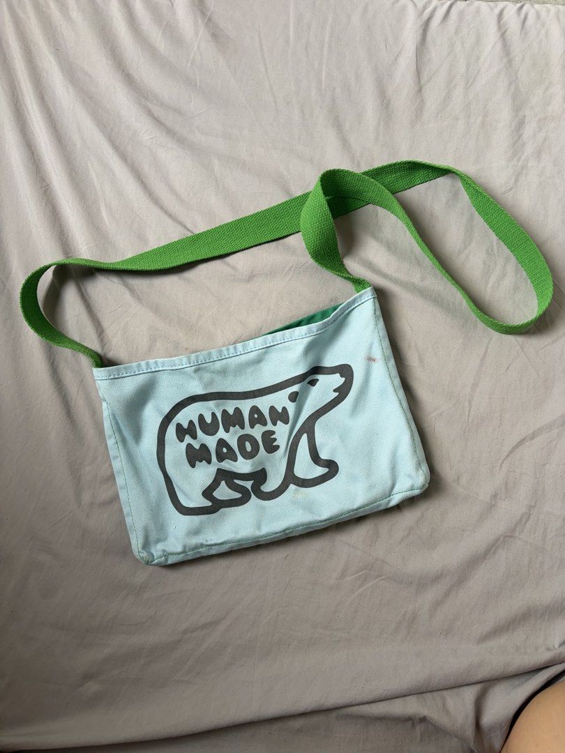 Human Made Reversible Sling Bag (Category: Shoulder Bags) located in Marikina City. Submitted by majocalubay (Listing ID 1462920178, Image 2). Description: - Human Made reversible shoulder bags available. - with a few stains but can be removed via hand wash.