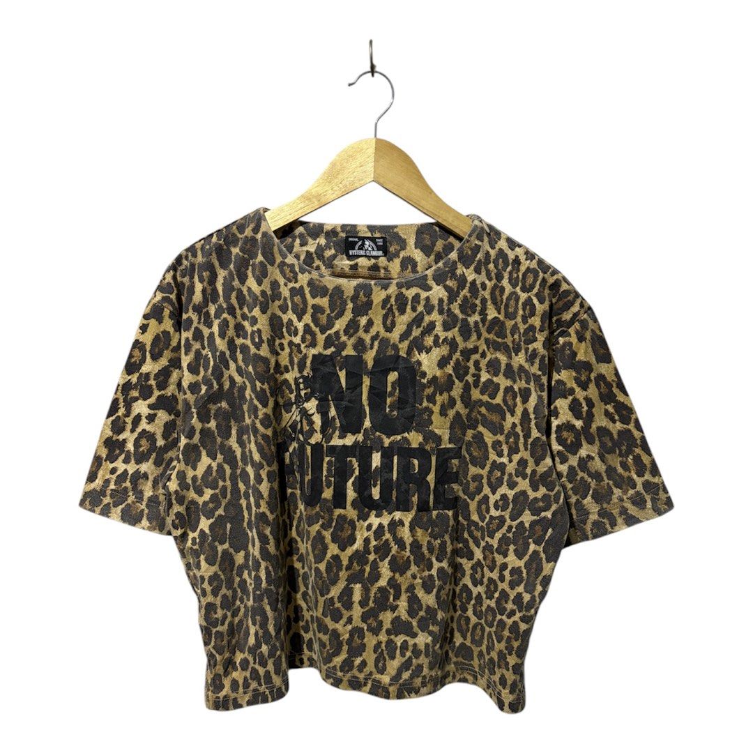 Hysteric Glamour “No Future” Leopard Pattern Tee (Category: Activewear) located in Davao. Submitted by grailz_luxuries (Listing ID 1463045088, Image 1). Description: Hysteric Glamour Leopard Pattern - No flaws - Like new - Authentic.
