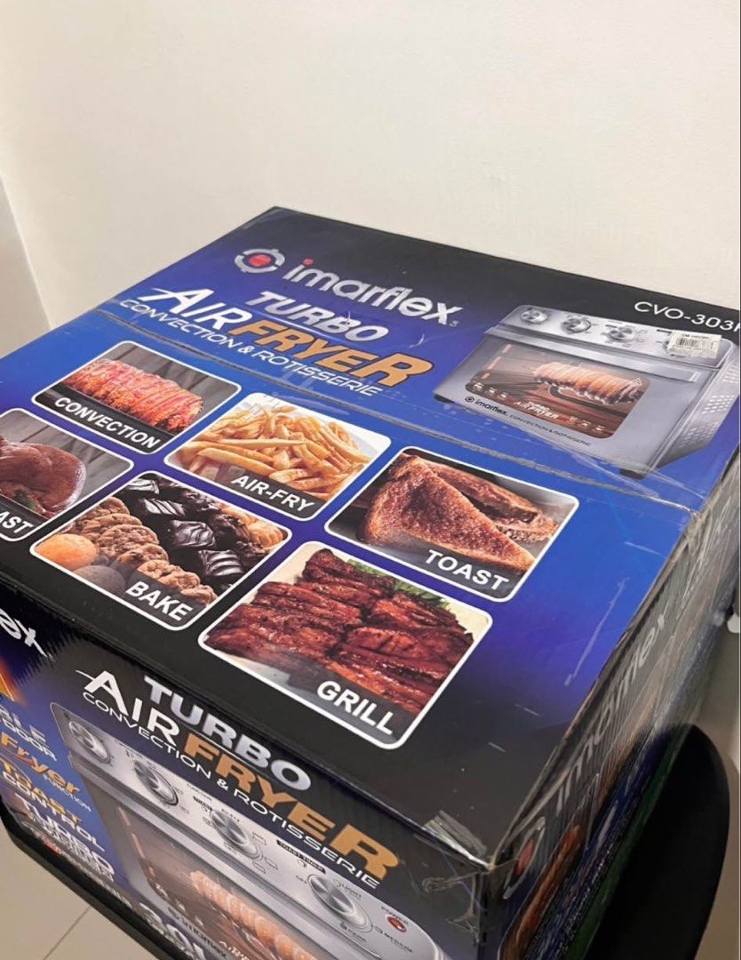 Imarflex Air Fryer 30 Liters (Category: Fryers) located in Las Pinas. Submitted by yoonminiecart (Listing ID 1463024201, Image 2). Description: - brand new - never been used Meet up around Bacoor / Alabang / Las Pinas Shipping will be shoulder by buyer: Payment first.